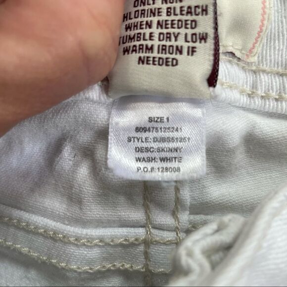 SO white cotton spandex jeans junior size 1 skinny - Picture 5 of 9